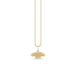 Gold & Diamond Small Celestial Moth Charm