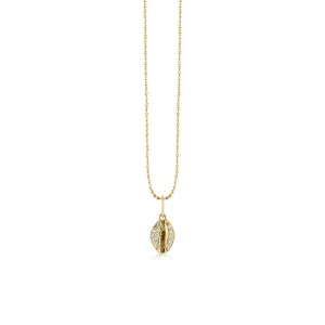 Gold & Diamond Small Cowrie Shell Charm
