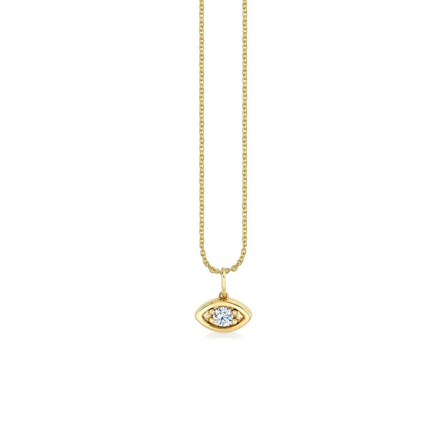 Gold & Diamond Small Marquise Eye Charm