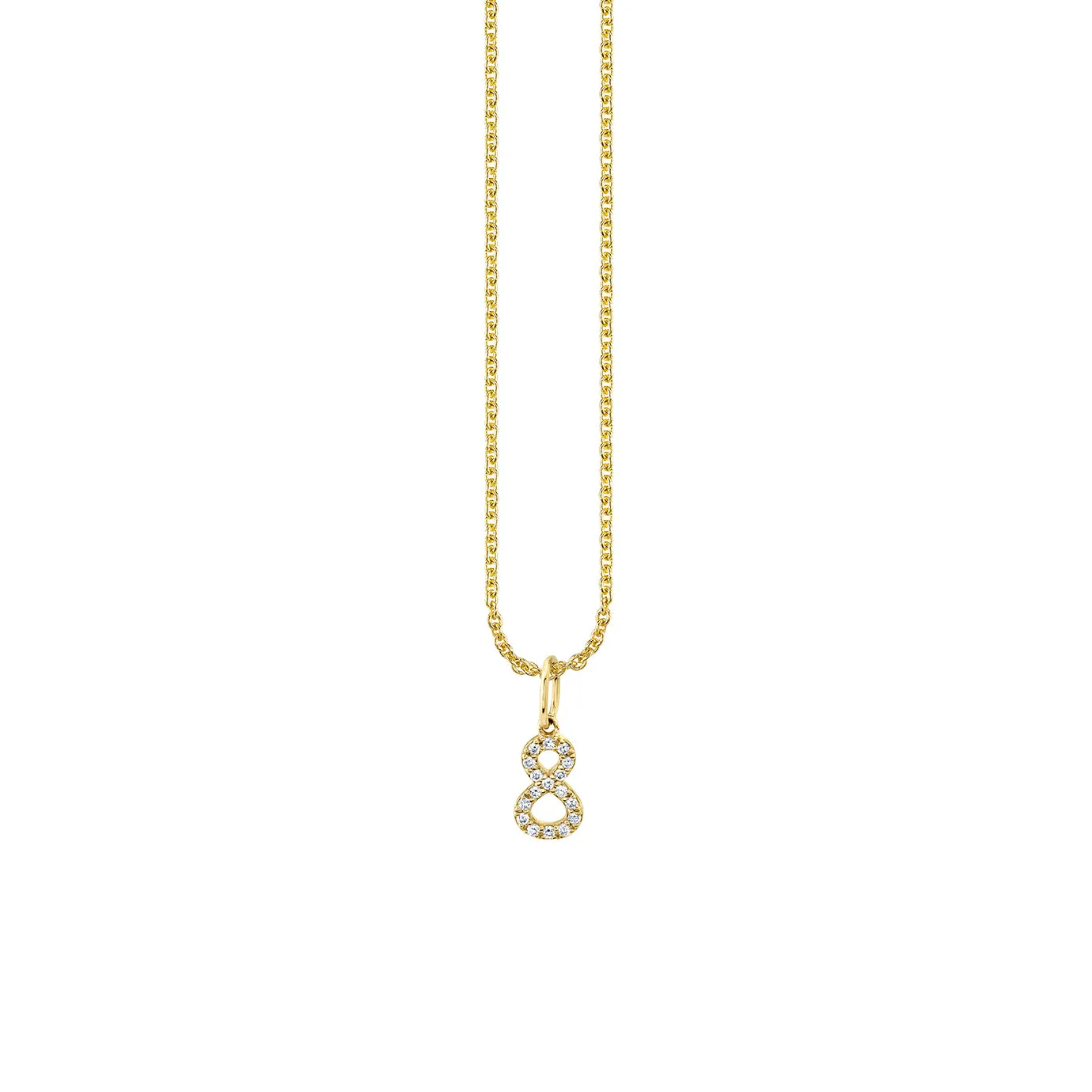 Gold & Diamond Small Number Charm