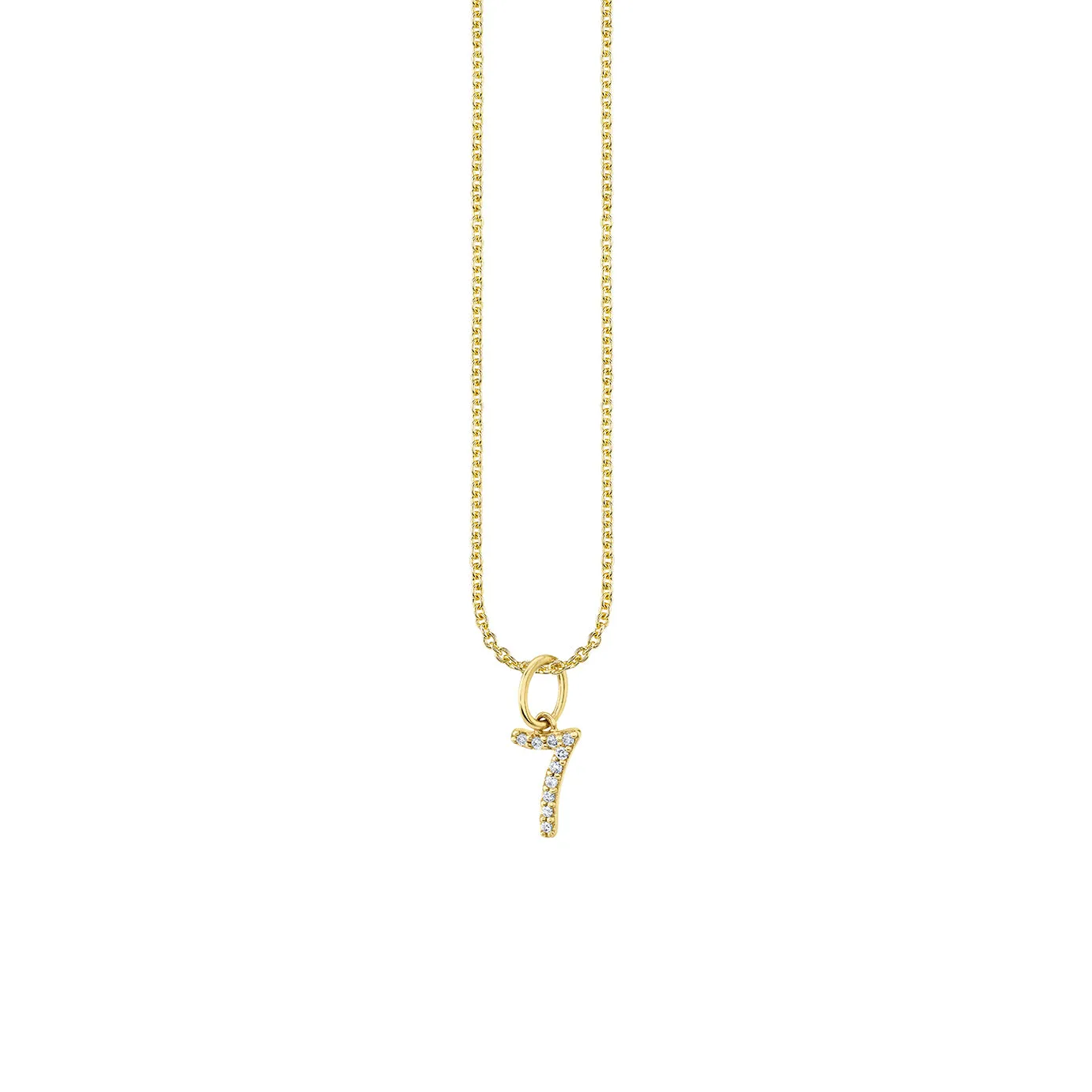 Gold & Diamond Small Number Charm