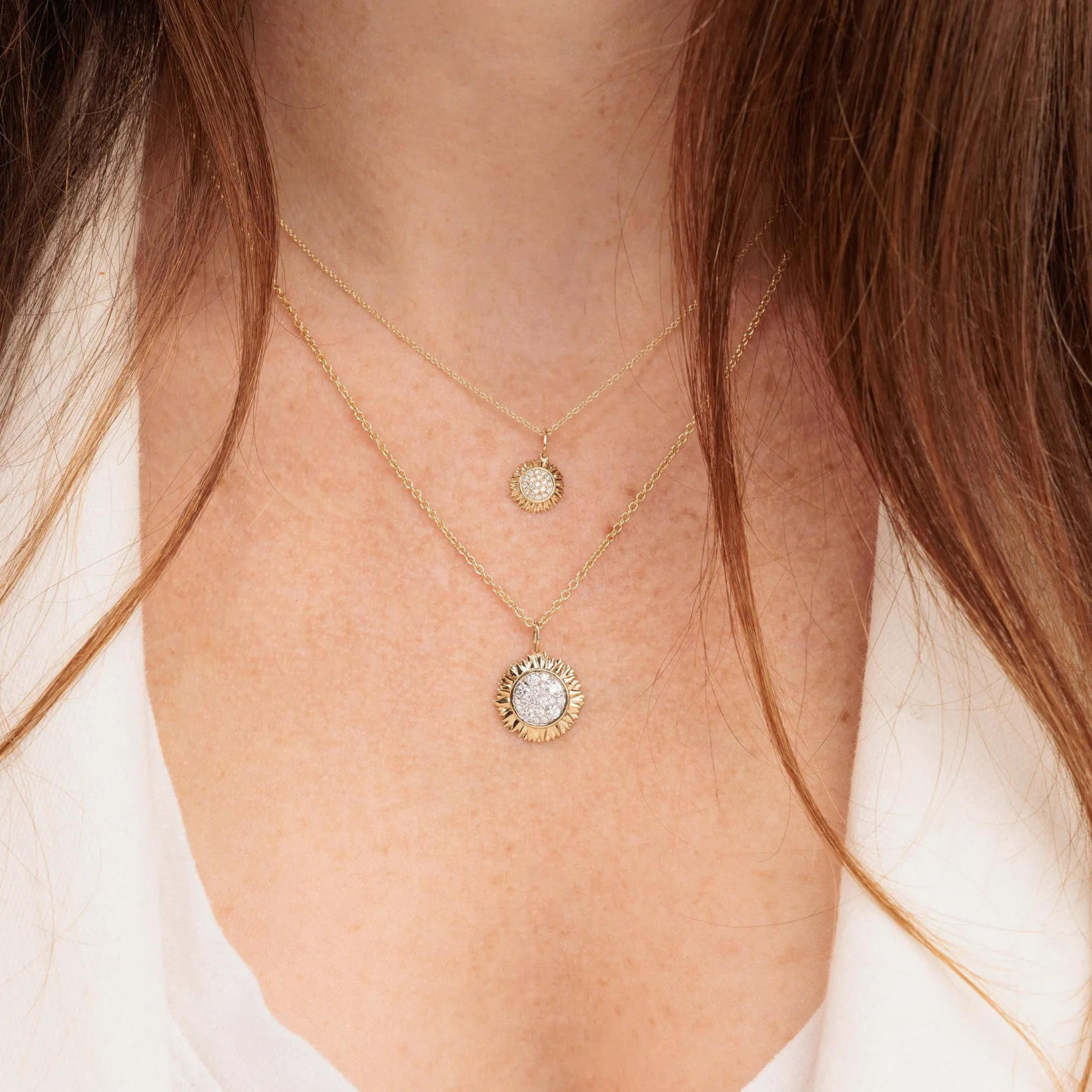 Gold & Diamond Sunflower Charm