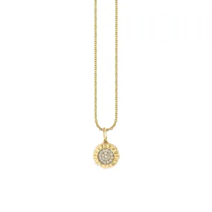 Gold & Diamond Sunflower Charm