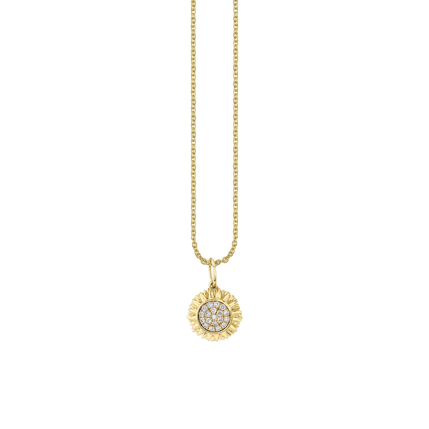 Gold & Diamond Sunflower Charm