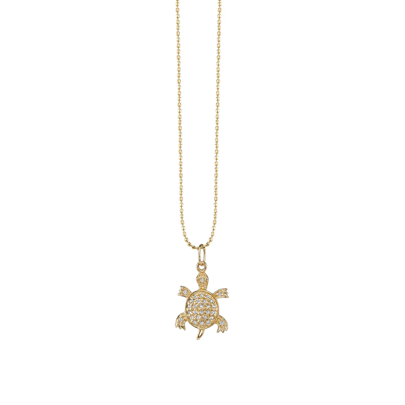 Gold & Diamond Turtle Charm