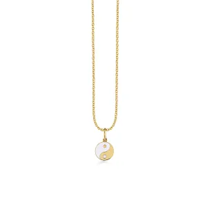 Gold & Enamel Small Yin Yang Charm