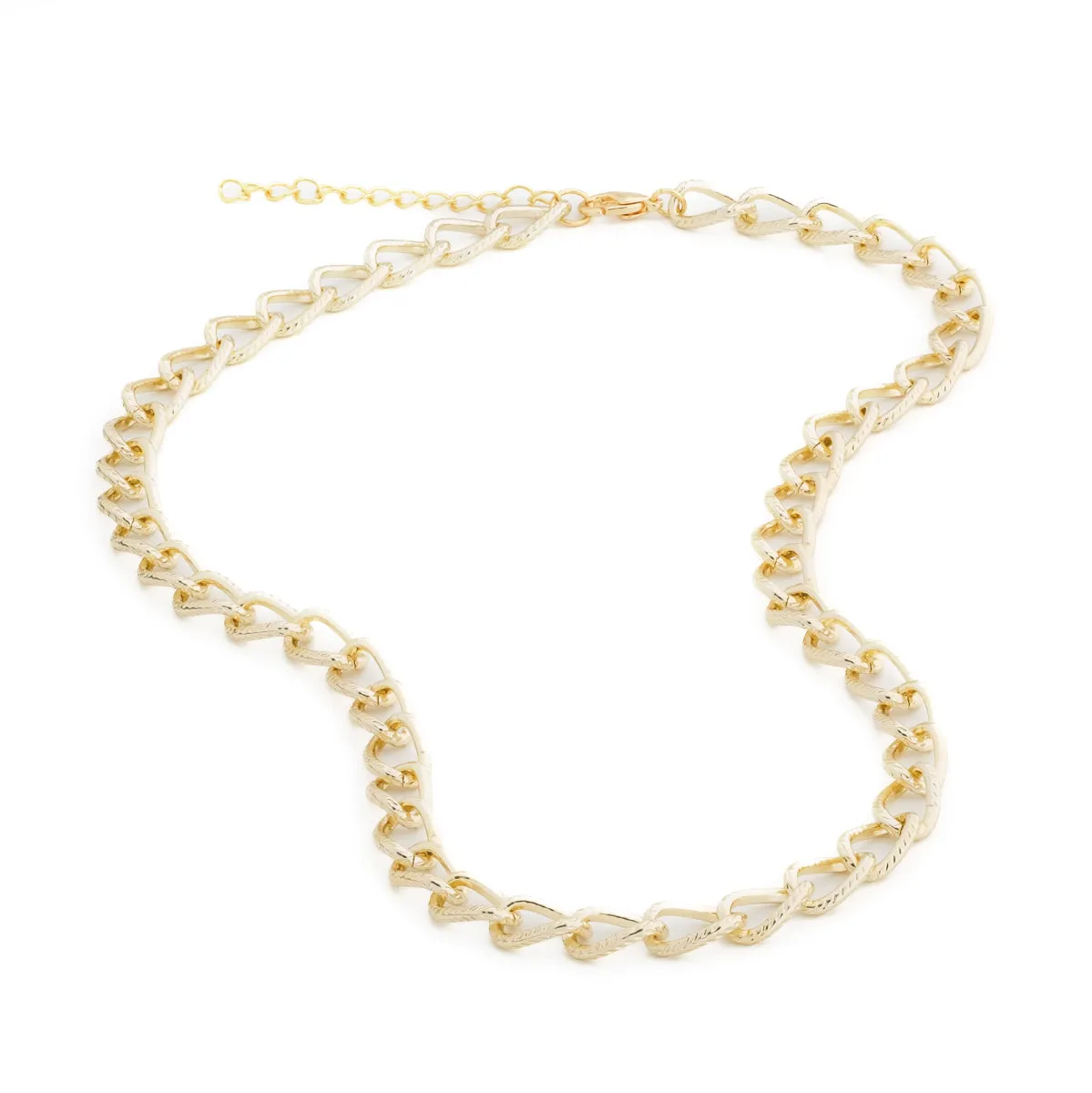 Gold Curb Chain Necklace