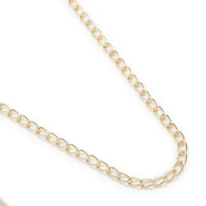 Gold Curb Chain Necklace