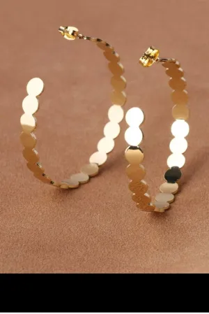 gold hoop earrings , big gold hoops , shiny big gold hoop earrings , chunky round circle  gold hoop earrings