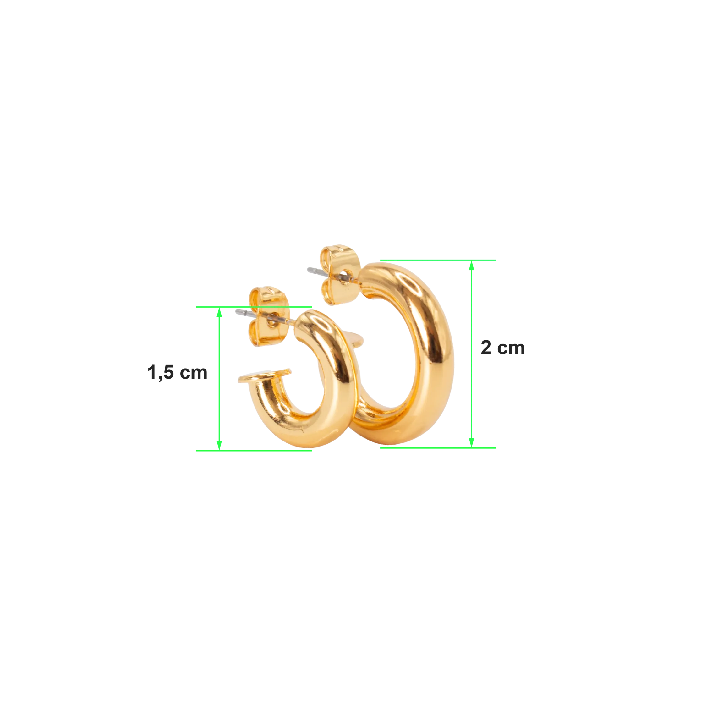 GOLD HOOPS WITH MUSHROOM CHARM