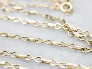 Gold Infinity Link Chain with Spring Ring Clasp