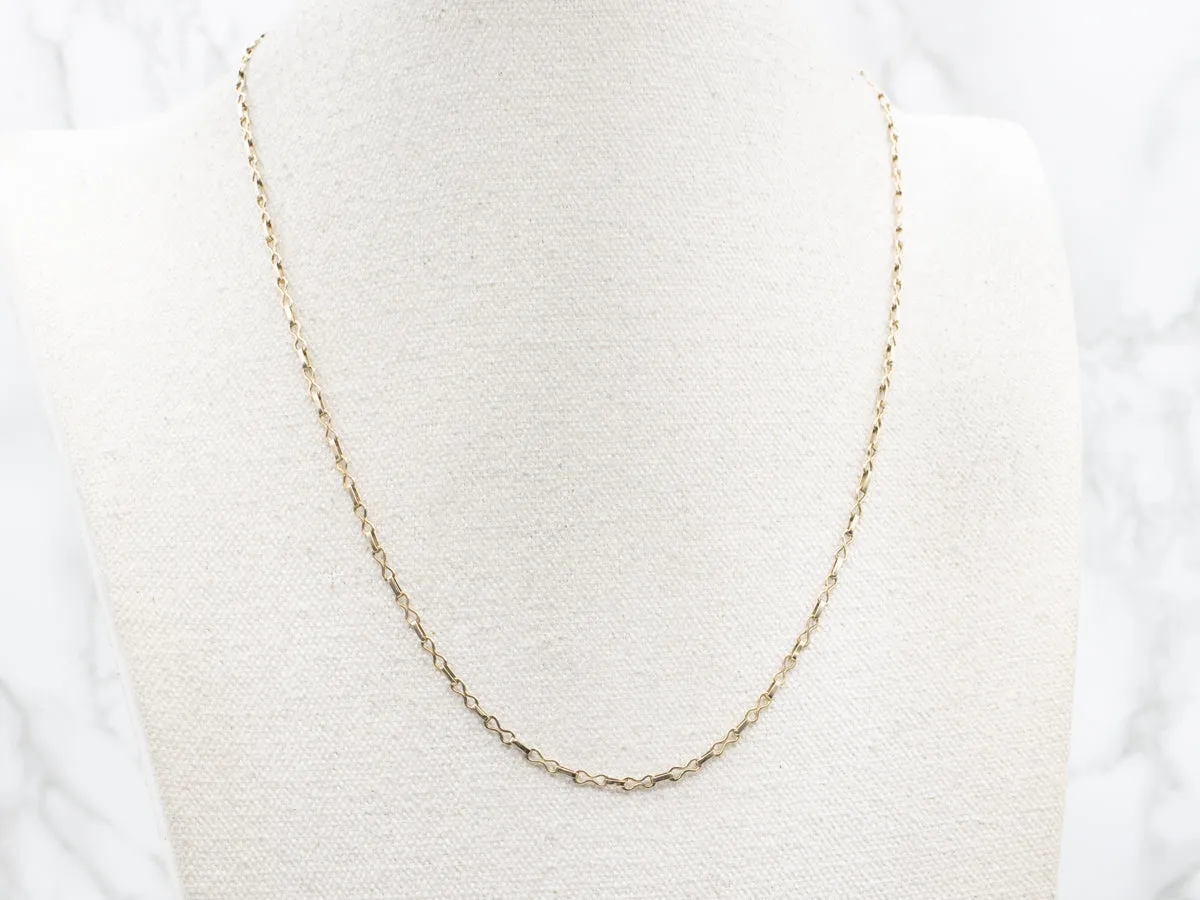 Gold Infinity Link Chain with Spring Ring Clasp