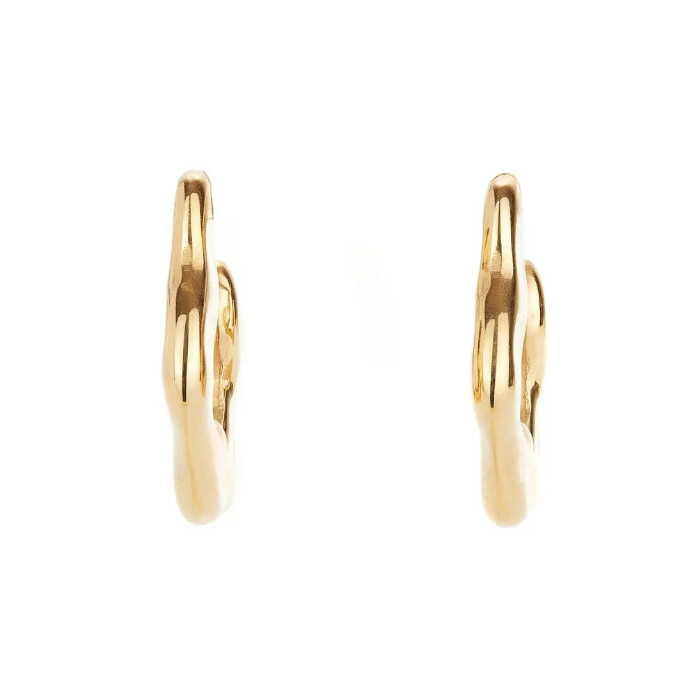 Gold Lava Hoops