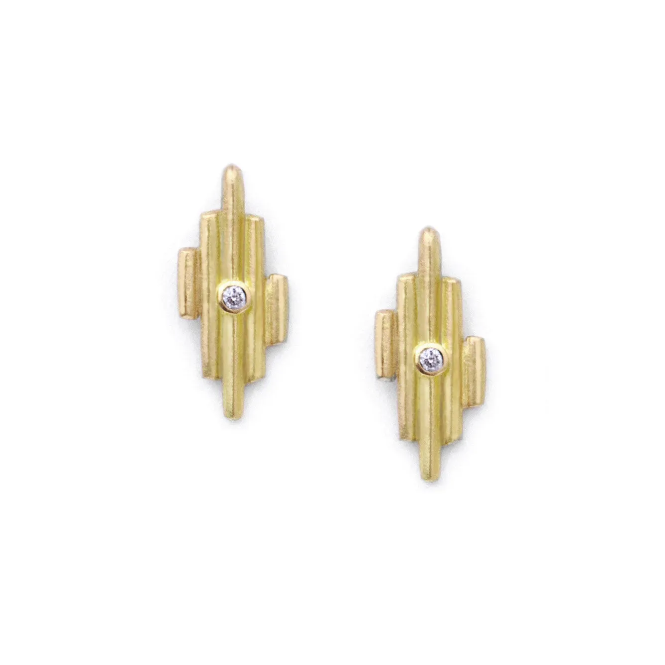 Gold Light Post Earrings