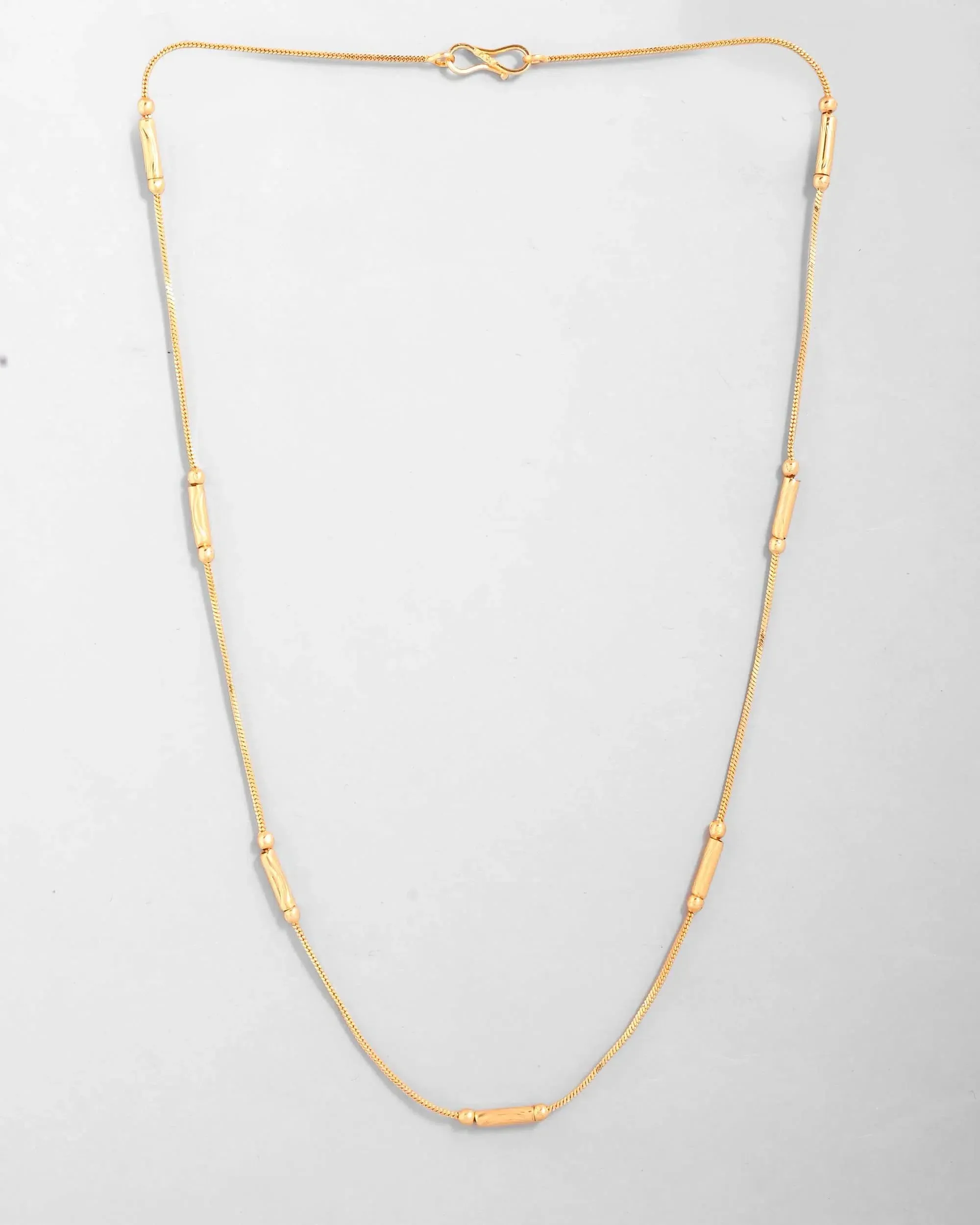 Gold Plated Designer Chain With Gold Pipe-VOJ424
