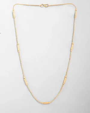 Gold Plated Designer Chain With Gold Pipe-VOJ424