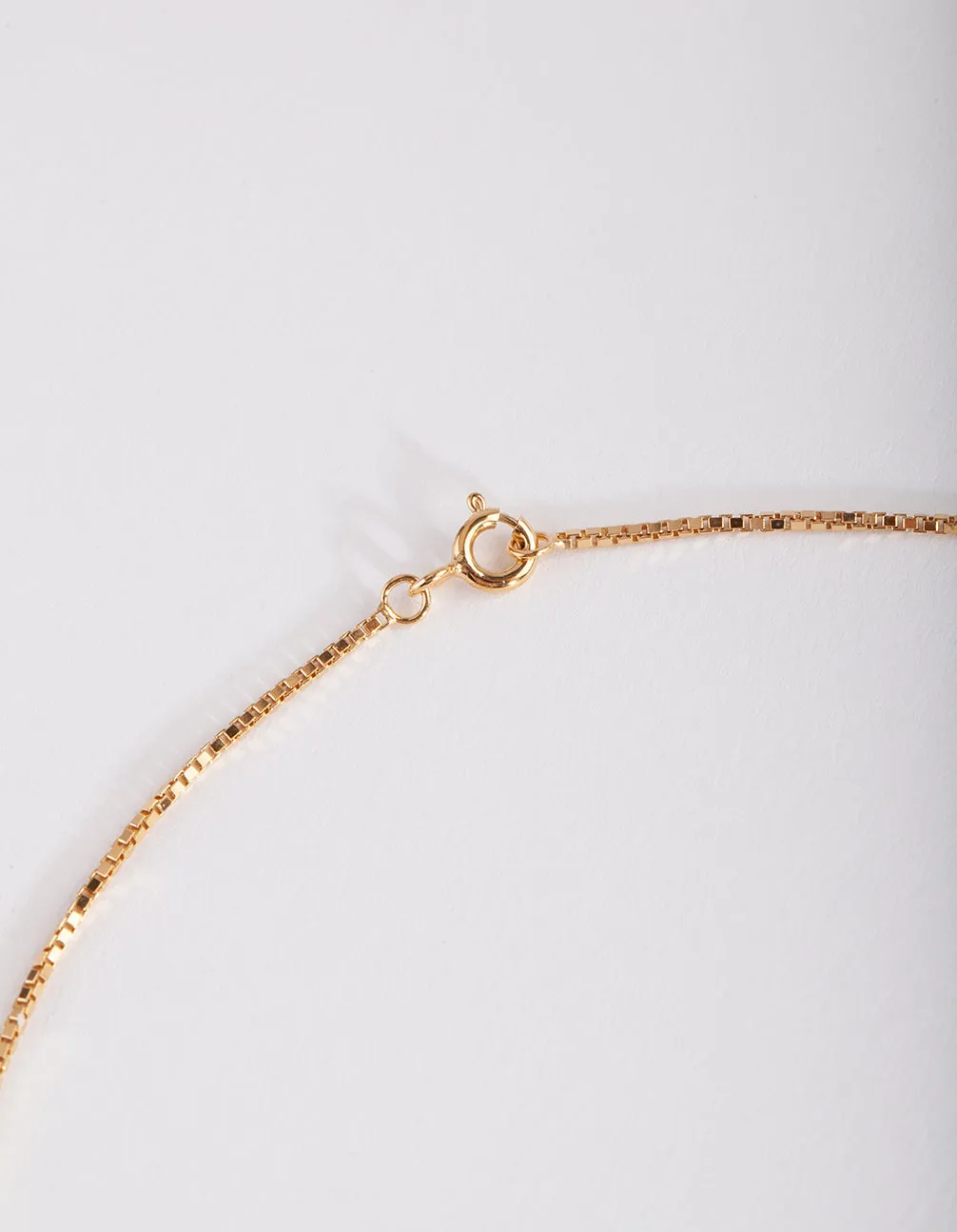 Gold Plated Sterling Silver Box Chain Necklace