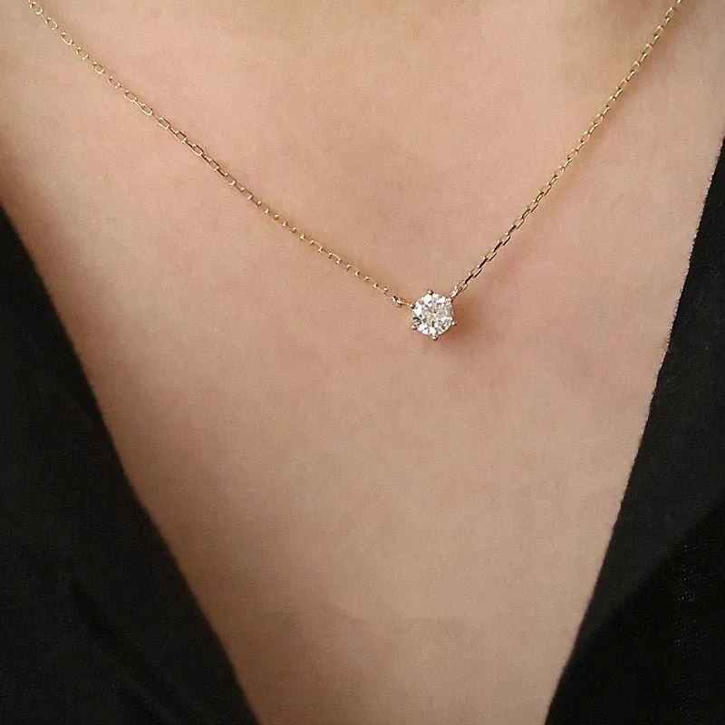 Gold-Plated Zircon Necklace