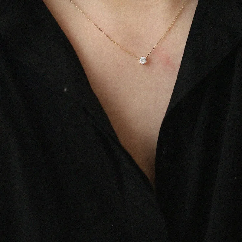 Gold-Plated Zircon Necklace