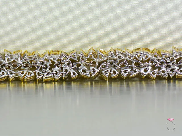 Gorgeous 14.25 ct. Fancy Yellow Diamond Tennis Bracelet in 18K