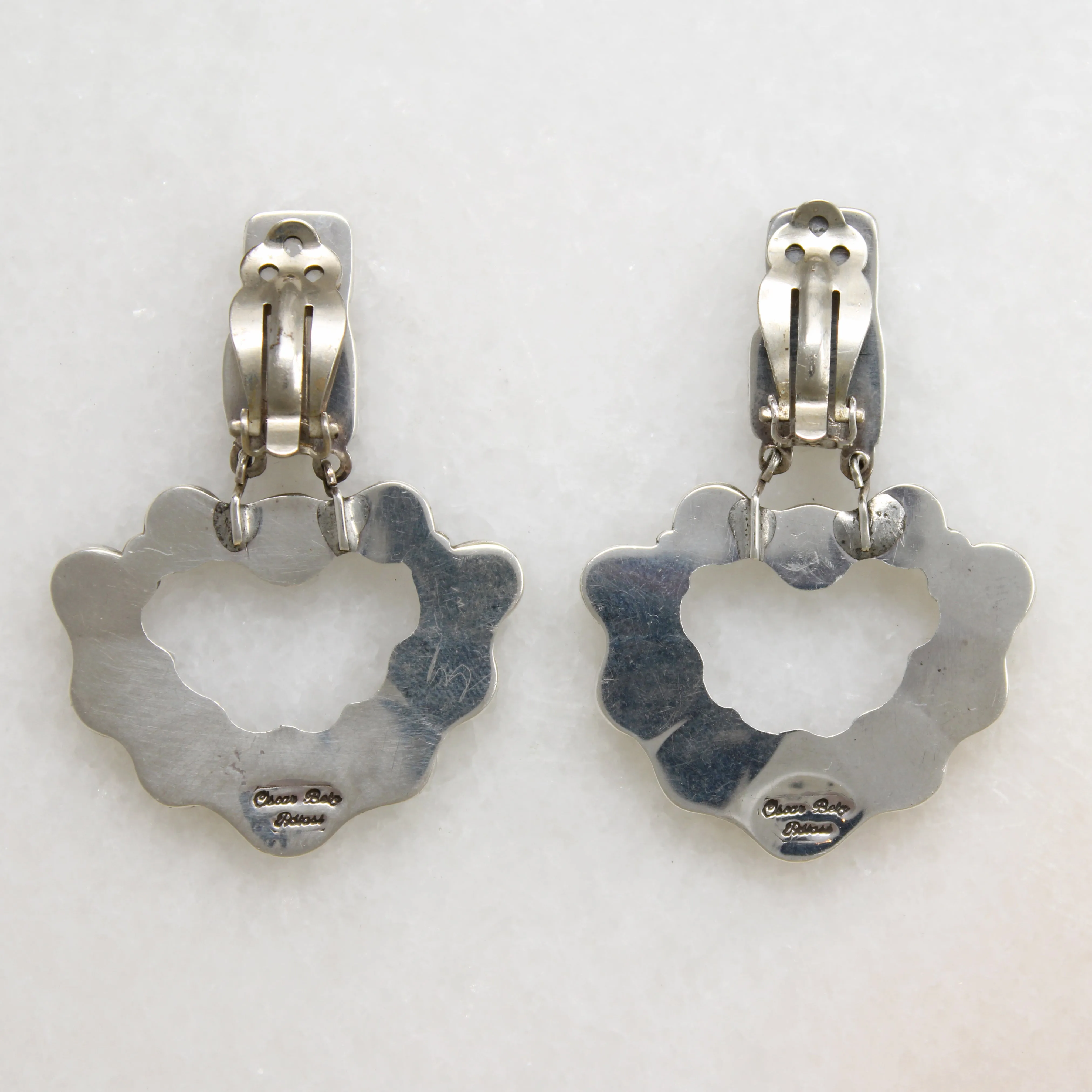 Gorgeous Turquoise & Sterling Silver Statement Earrings