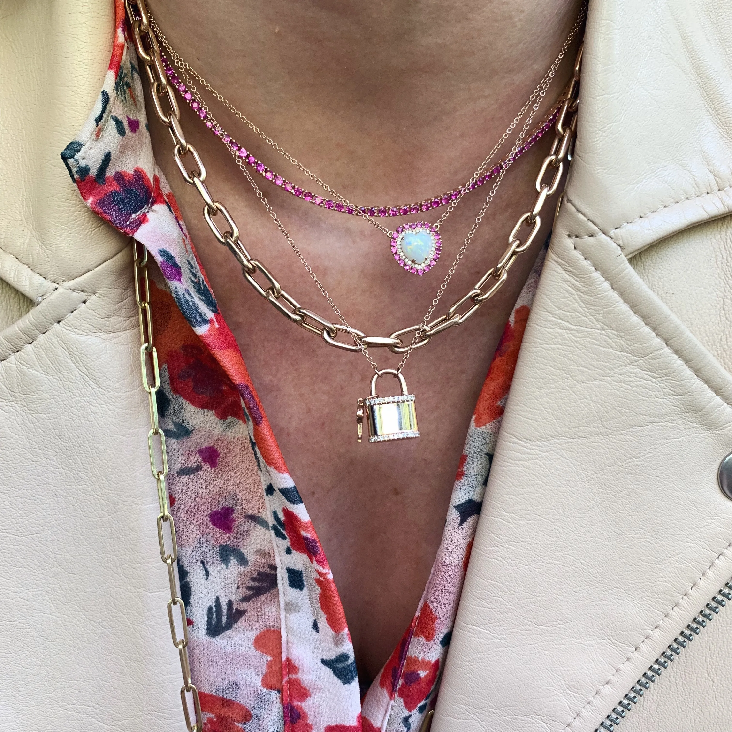 Grande Luxe Link Drawn Gold Cable Chain Necklace
