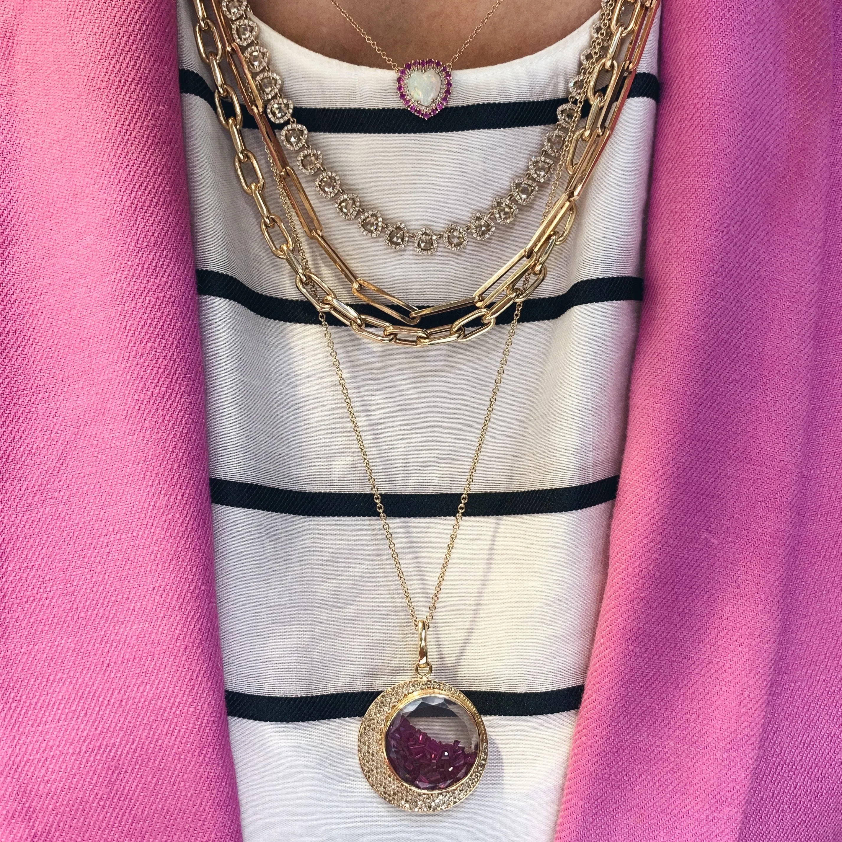 Grande Luxe Link Drawn Gold Cable Chain Necklace