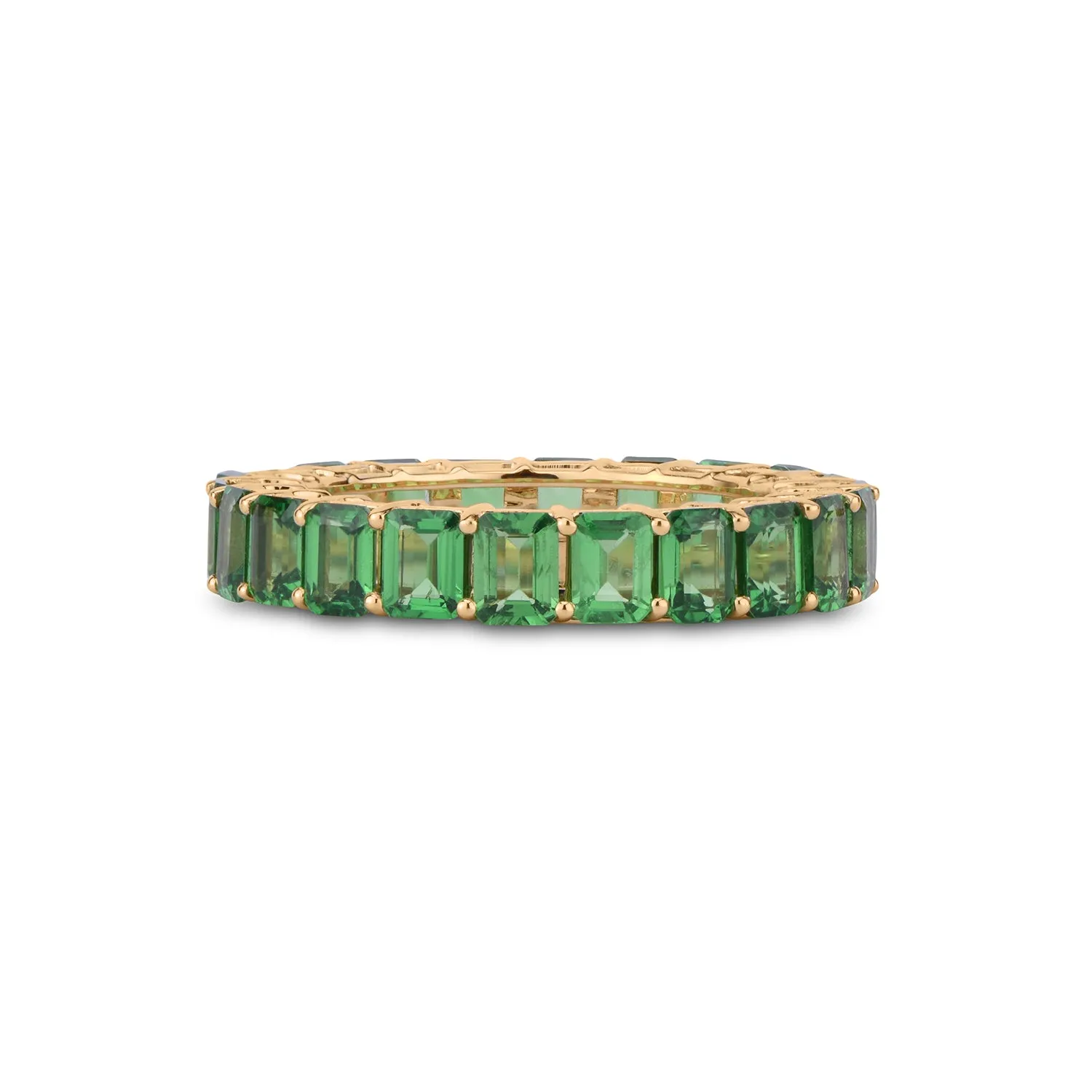 Green Tsavourite Eternity Band