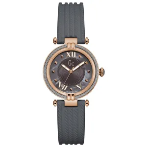 Guess Collection Cable Chic Grey Rubber Strap Grey Dial Quartz Watch for Ladies - Y18006L5