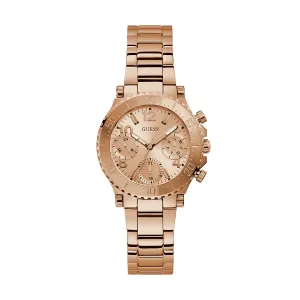 Guess Cosmic Rose Gold Stainless Steel Rose Gold Dial Chronograph Quartz Watch for Ladies - GW0465L2