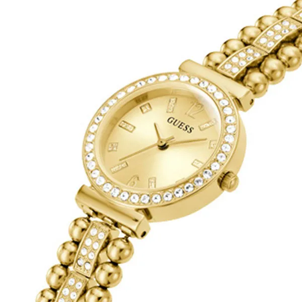 Guess Gala Gold Stainless Steel Gold Dial Quartz Watch for Ladies - GW0401L2