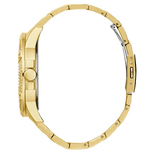 Guess King Gold Stainless Steel Gold Dial Quartz Watch for Gents - GW0497G2