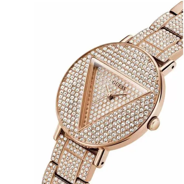 Guess Trend Rose Gold Stainless Steel Rose Gold Dial Quartz Watch for Ladies - GW0512L3
