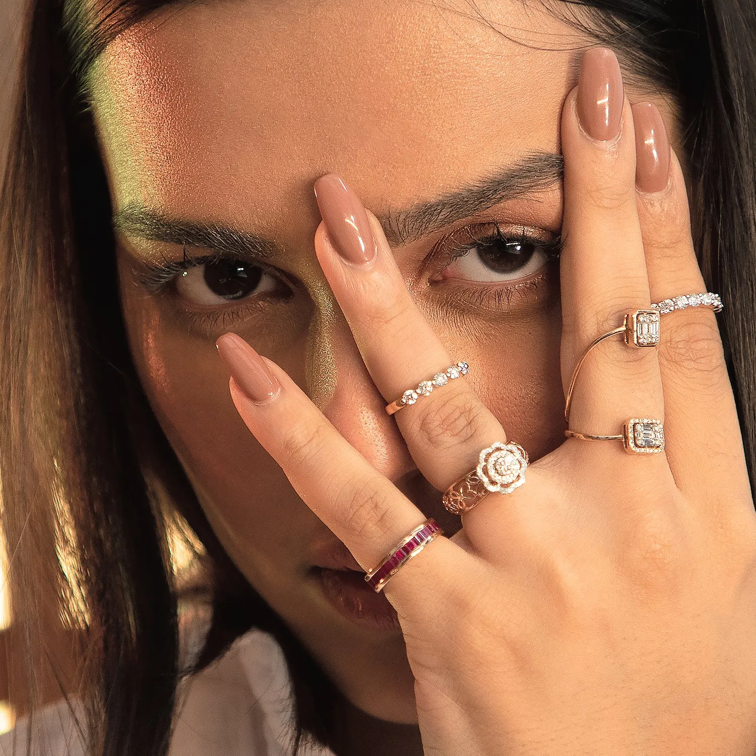 Half Eternity Diamond Band