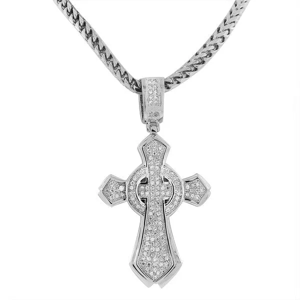 Halo Latin Cross Pendant