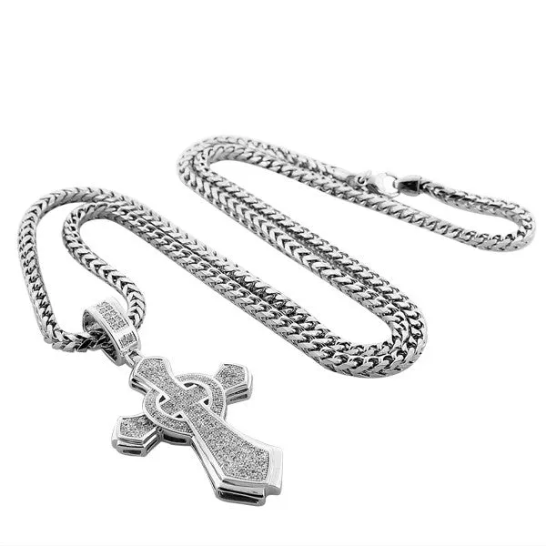 Halo Latin Cross Pendant