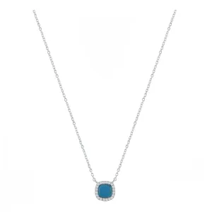 Halo Turquoise Square Necklace