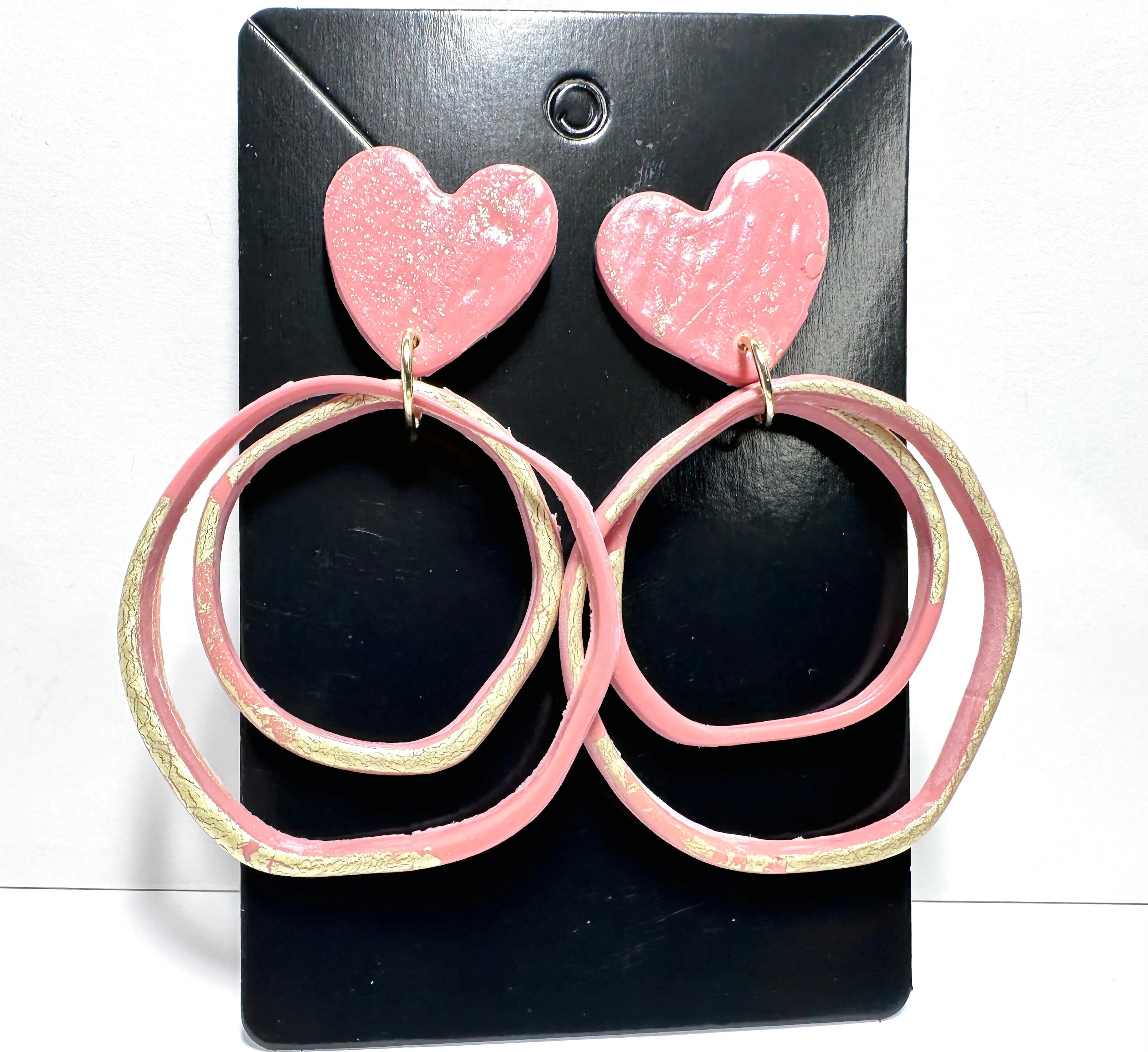 Heart Circle Earrings*