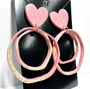 Heart Circle Earrings*