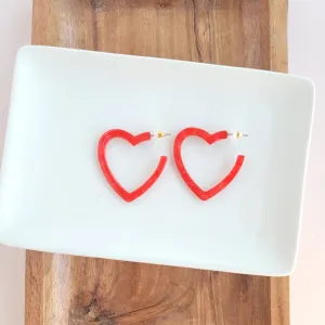 Heart Hoops - Earrings