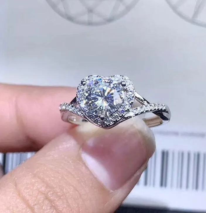 Heart Ring | Womens Heart Ring | Engagement Ring | Heart Shape Ring | Ring for Girlfriend | Love Ring | Halo ring | Diamond Heart Ring