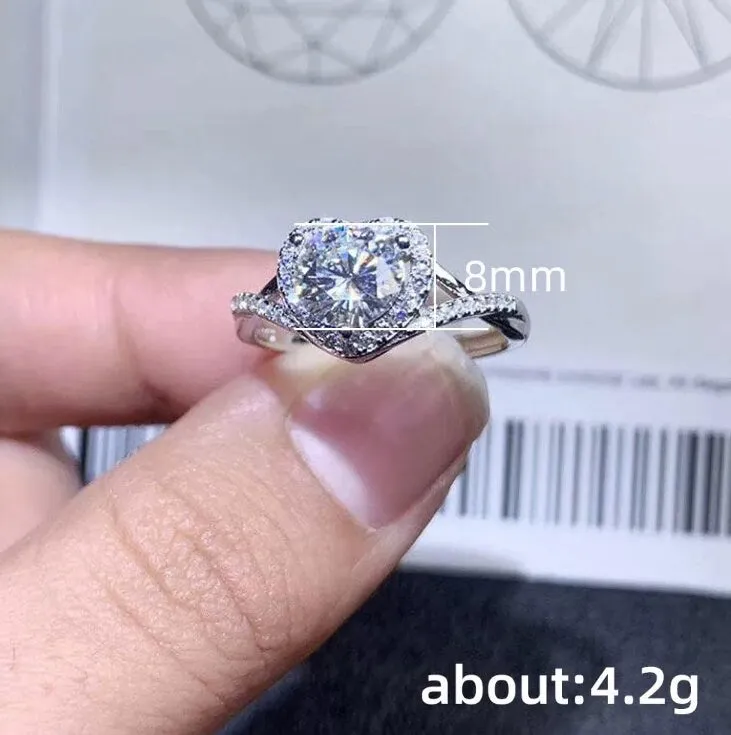 Heart Ring | Womens Heart Ring | Engagement Ring | Heart Shape Ring | Ring for Girlfriend | Love Ring | Halo ring | Diamond Heart Ring