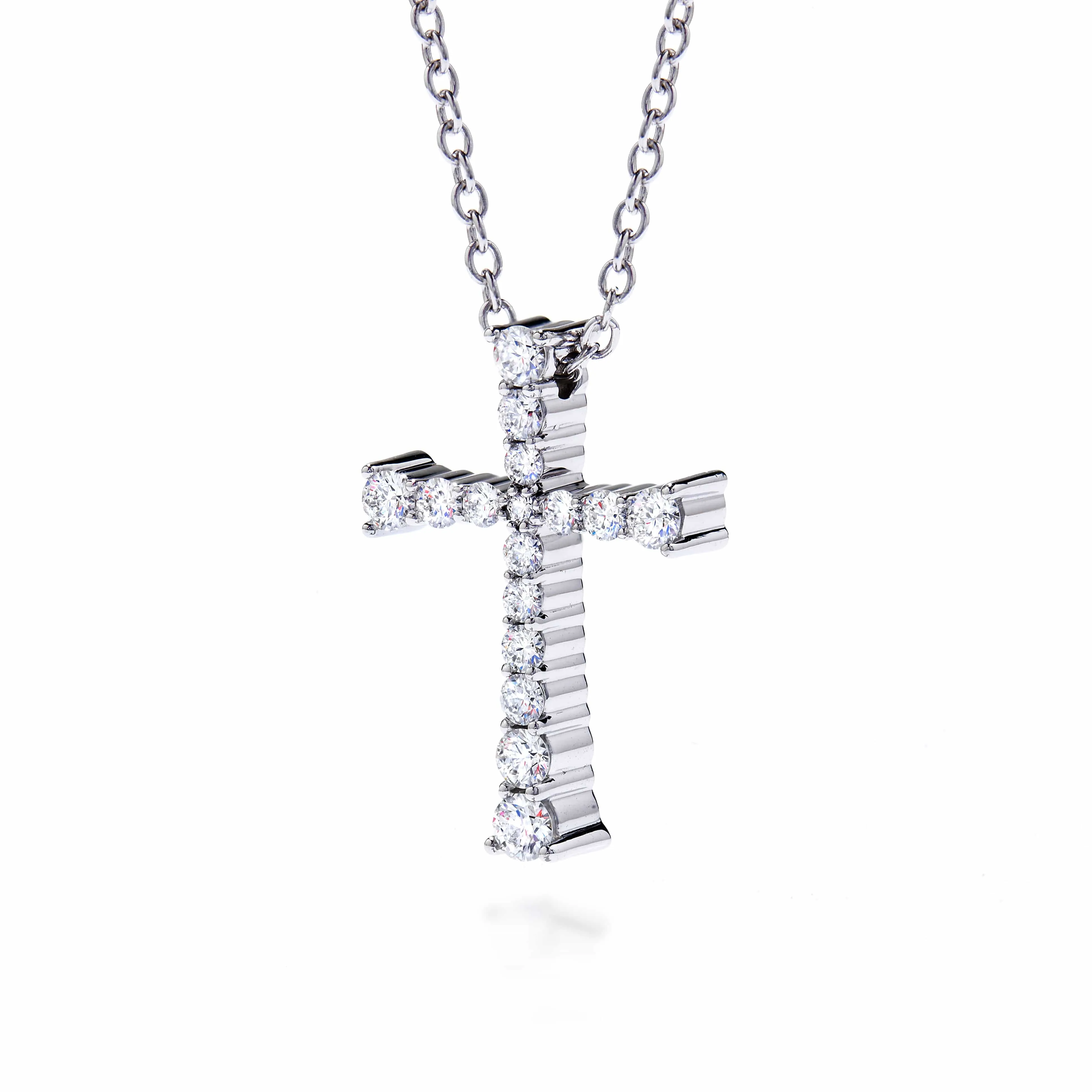 Hearts on Fire - Divine Journey Cross Pendant