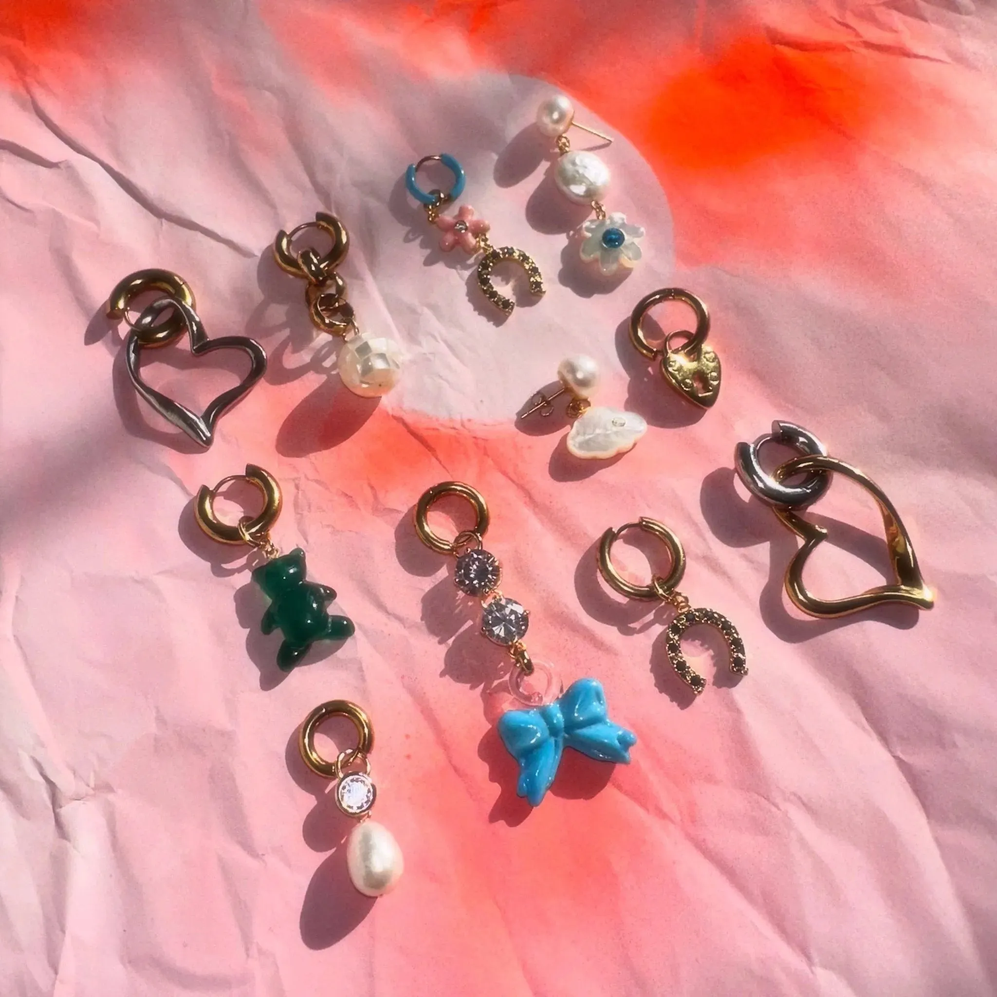 Heavy Metal Heart Earrings