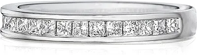 Henri Daussi Channel Set Diamond Wedding Band