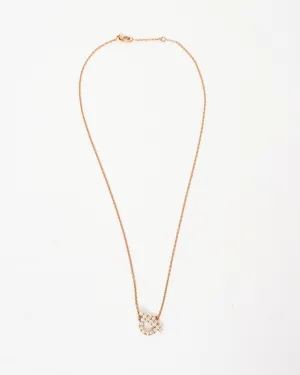 Hermès Rose Gold & Diamond Finesse Pendant Necklace