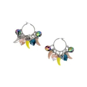 Horseshoe Heart Charm Hoop