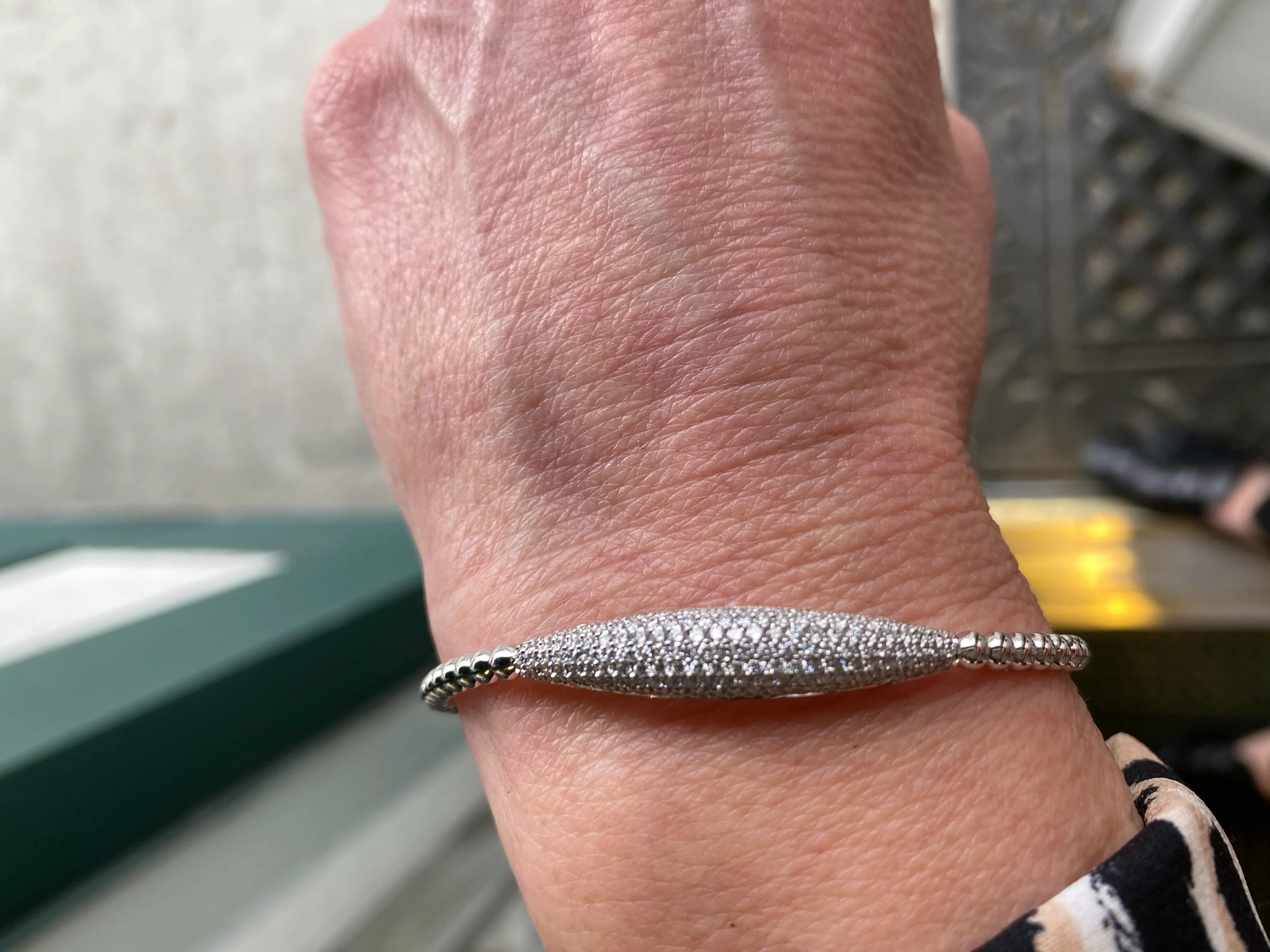 Hulchi Belluni Stretch Bracelet with Diamonds