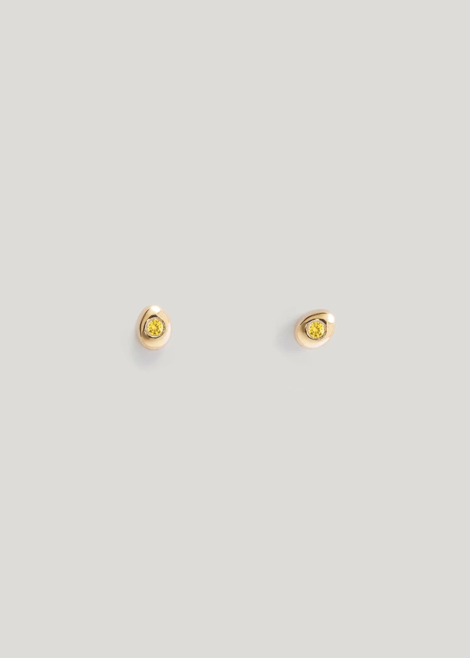 In Stock | Yellow Sapphire Mini Pebble Studs