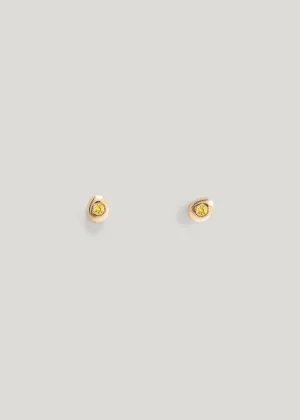 In Stock | Yellow Sapphire Mini Pebble Studs